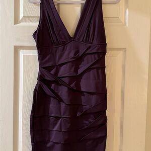 Elegant Purple Sleeveless Dress